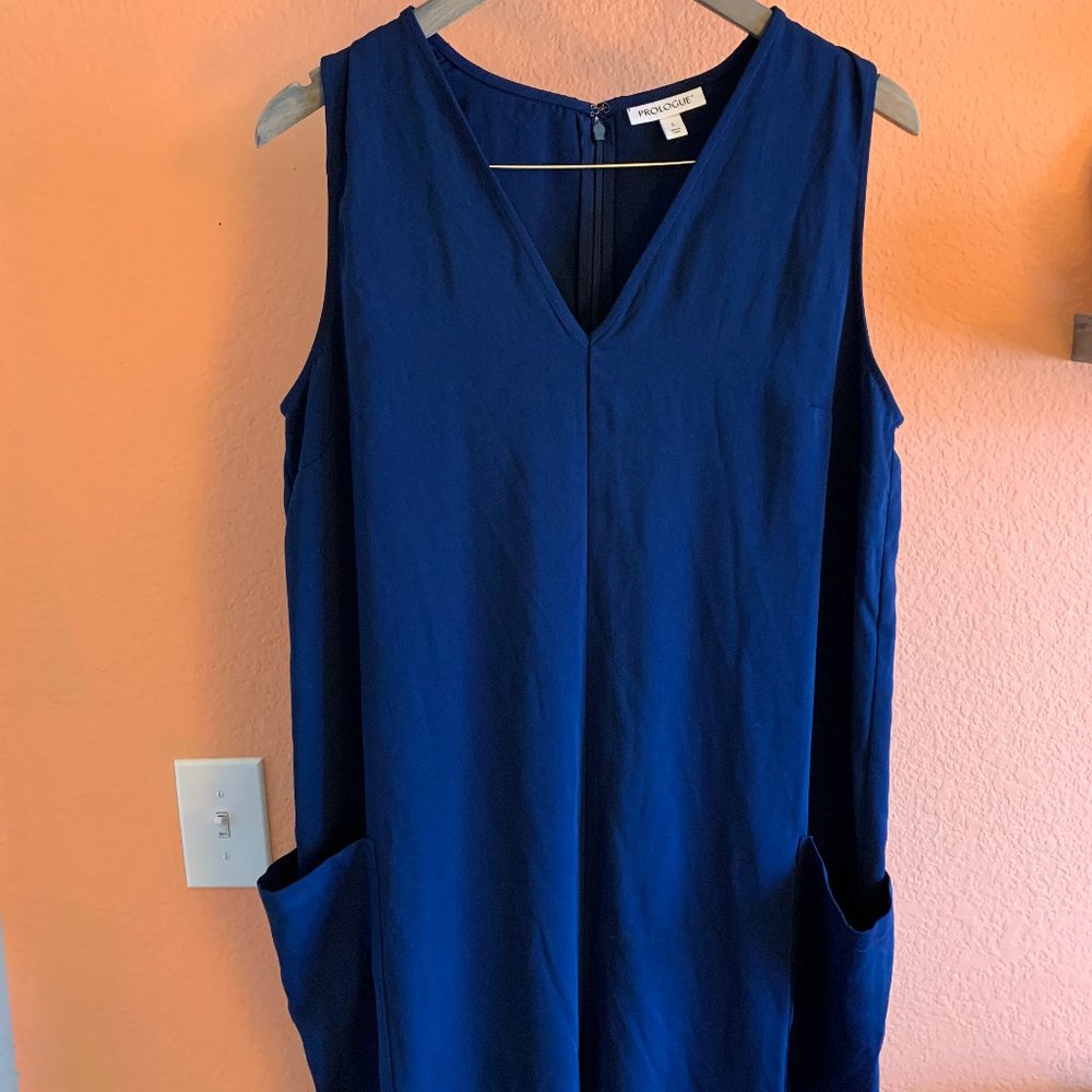 Prologue V-Neck Romper Sz. L Navy - 068